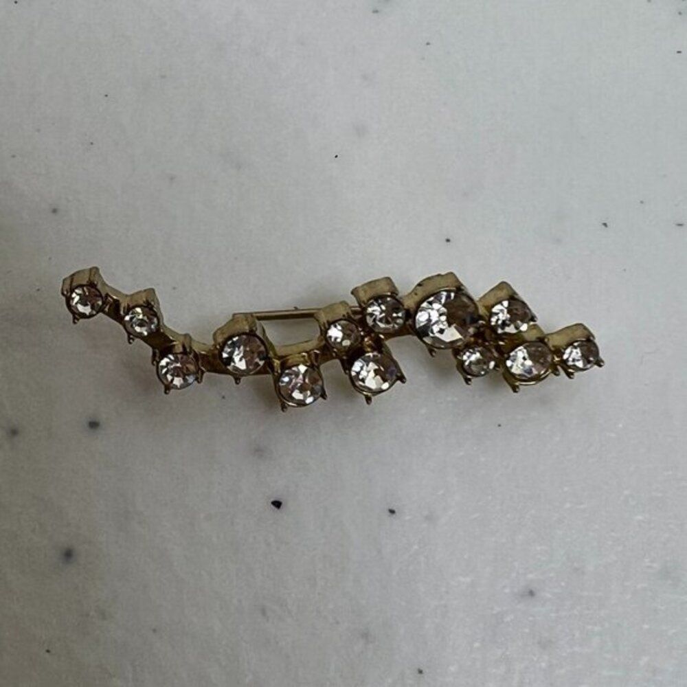 Baublebar Climber Earrings Gold Tone Rhinestone Asymmetric One Single Cluster Us